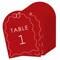 Big Dot of Happiness Cherry Red Wedding Rings Table Numbers Centerpieces, Double-Sided 5 x 7 inches Cards, Table Numbers - 1-20
